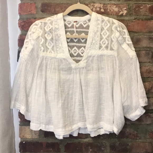 Free People cropped shirt - Picture 1 of 3